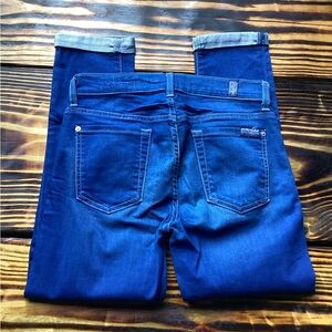 7 For All Mankind The  Skinny Crop & Roll Jeans Size 26